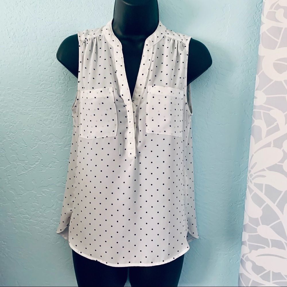 H&M Conscious polka dot top Size small